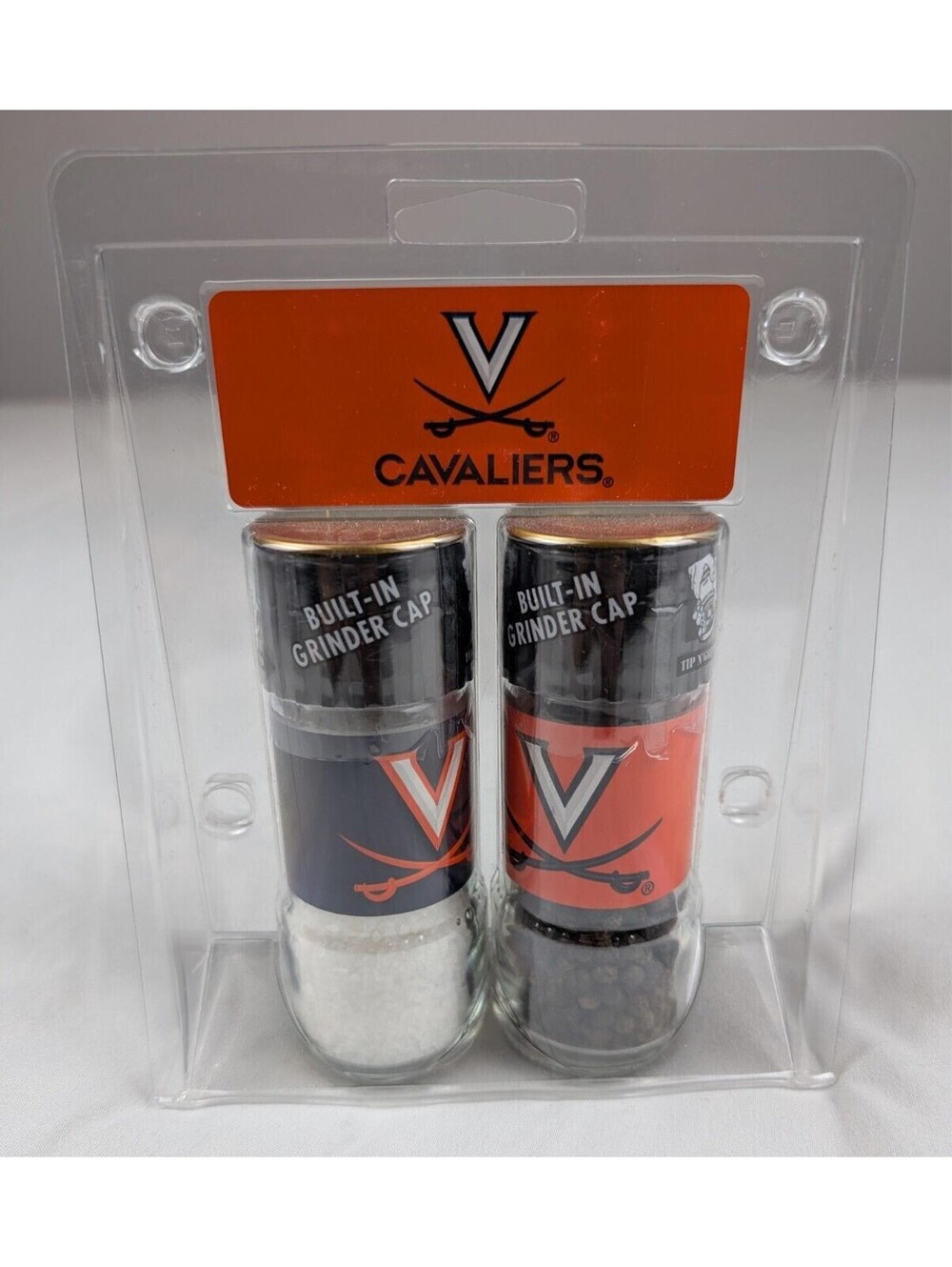 University of Virginia Cavaliers Salt & Pepper Grinder Set Tailgate New SEALED